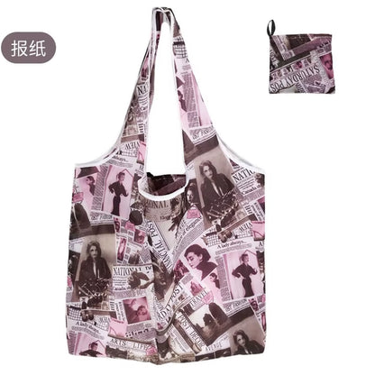 Large Shopping Bag Reusable Eco Bag Grocery Package Beach Toy Storage Bags Shoulder Shopping Pouch Foldable Tote Pouch Package
