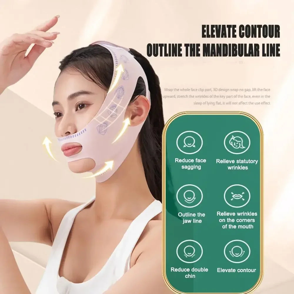 Wholesalewrinkle Bandage Breathable V Face Band Cheek Lift up Face Thin Mask Reduce Double Chin V-Line Shaping Bandage Anti