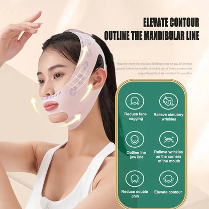 Wholesalewrinkle Bandage Breathable V Face Band Cheek Lift up Face Thin Mask Reduce Double Chin V-Line Shaping Bandage Anti