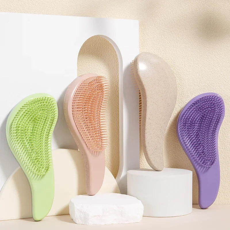Brosse À Cheveux Démêlante Magique, 1 Pièce, Paille De Blé Douce, Peigne De Massage Du Cuir Chevelu, Antistatique, Brosse De