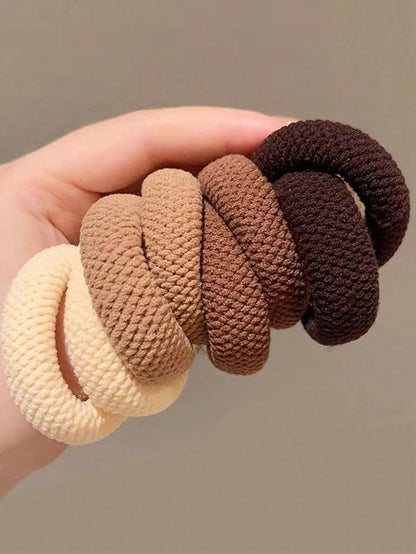 2026 5/10 Mix Color High Elasticity Thickened Versatile Simple Scrunchies, Hair-Friendly (Random Color) Hair Ties Hair Rope