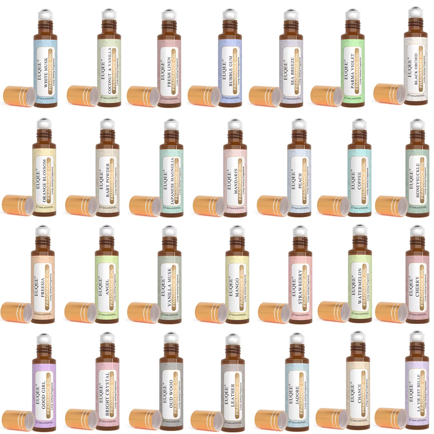 10Ml Fragrance Oil Roll-On Long Lasting Scent La Vie Est Belle CHANCE Jadore Cotton Strawberry Mango for Men and Women