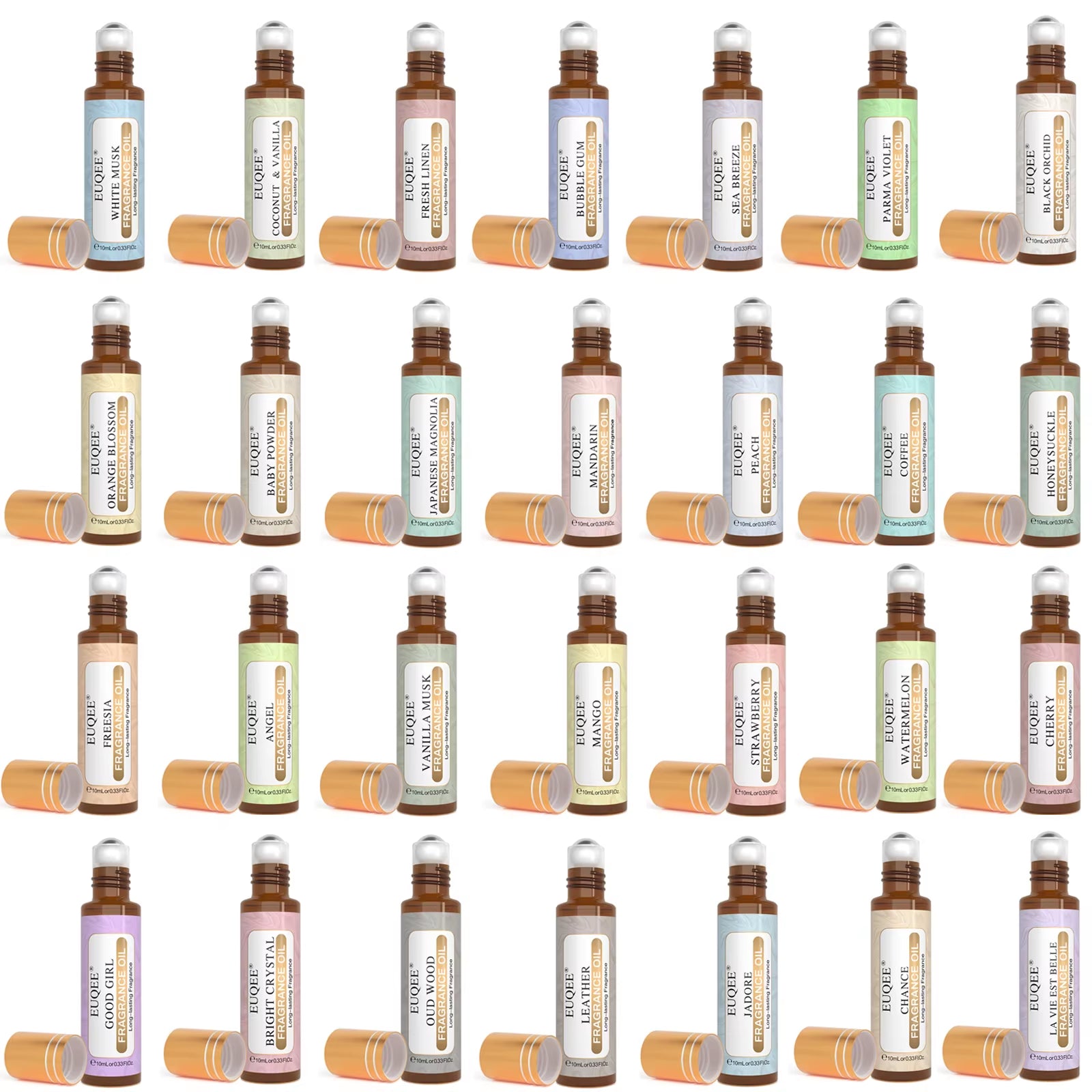 10Ml Fragrance Oil Roll-On Long Lasting Scent La Vie Est Belle CHANCE Jadore Cotton Strawberry Mango for Men and Women