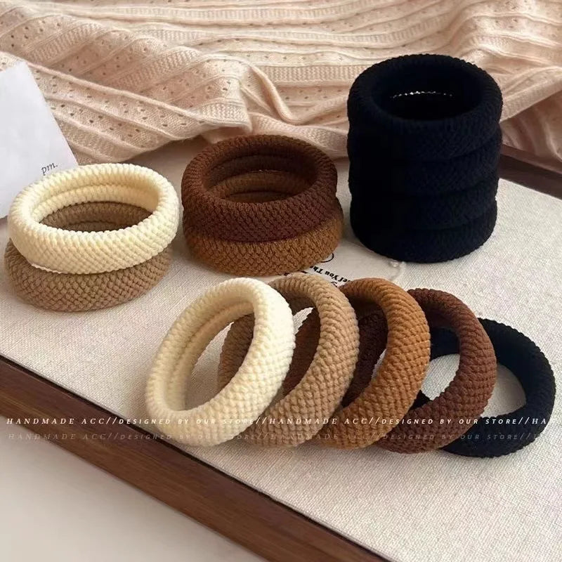 2026 5/10 Mix Color High Elasticity Thickened Versatile Simple Scrunchies, Hair-Friendly (Random Color) Hair Ties Hair Rope